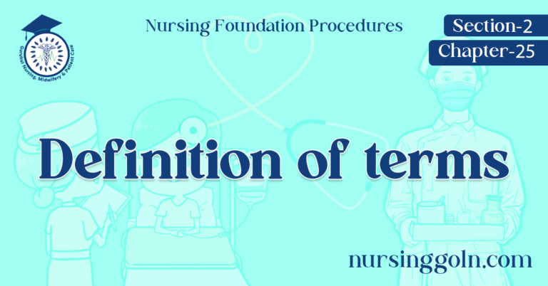 Definition of terms