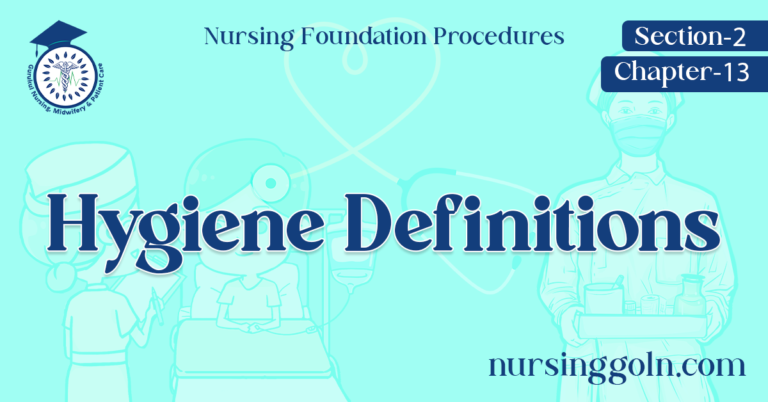 Hygiene Definitions