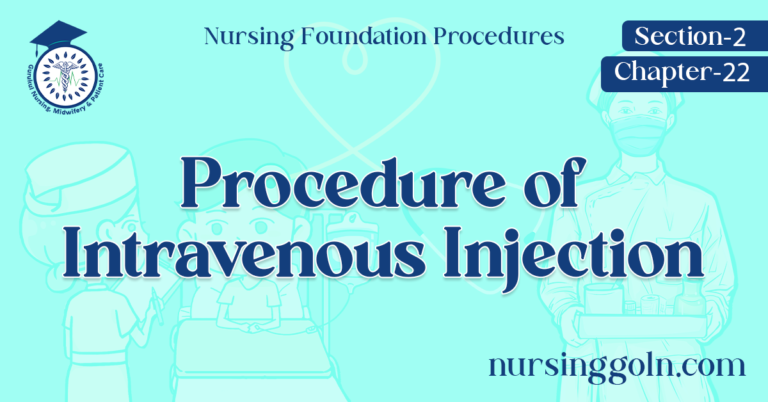 Procedure of Intravenous Injection