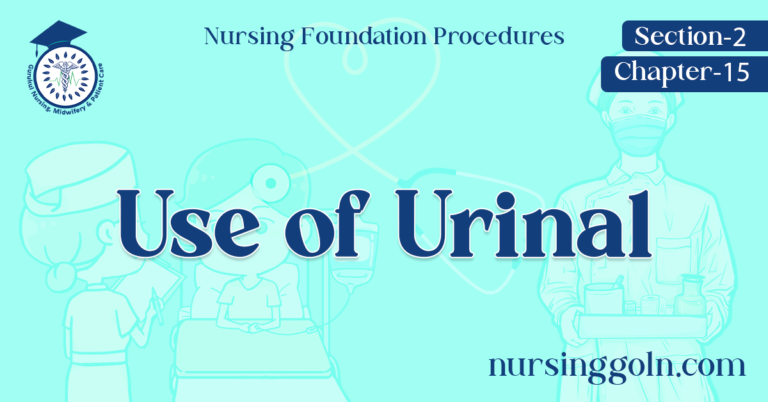 Use of Urinal