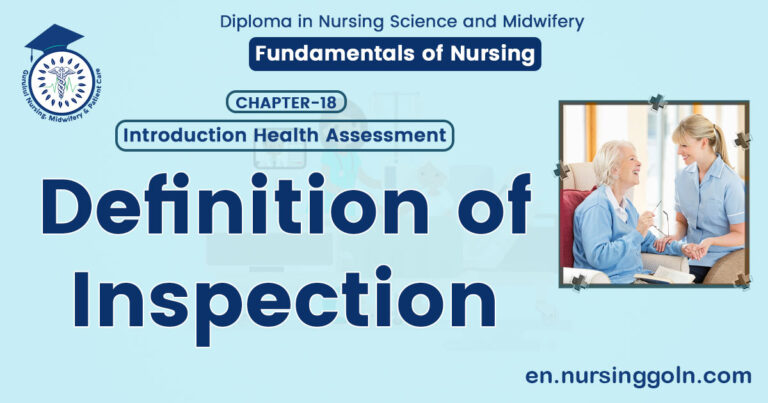 Definition of Inspection | CHAPTER 18 | Fundamentals of Nursing