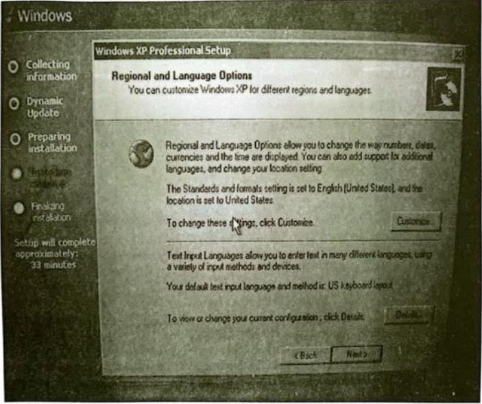Choosing Your Keyboard Layout, Organization, and Computer Name