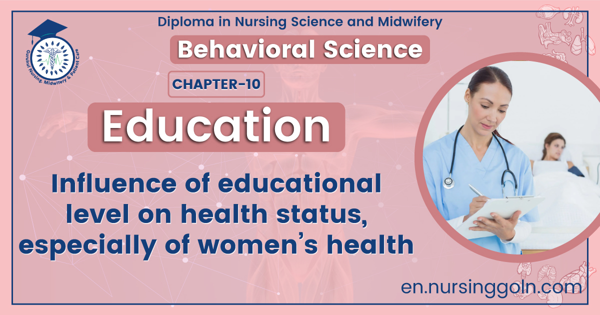 Influence of educational level on health status, especially of women's health