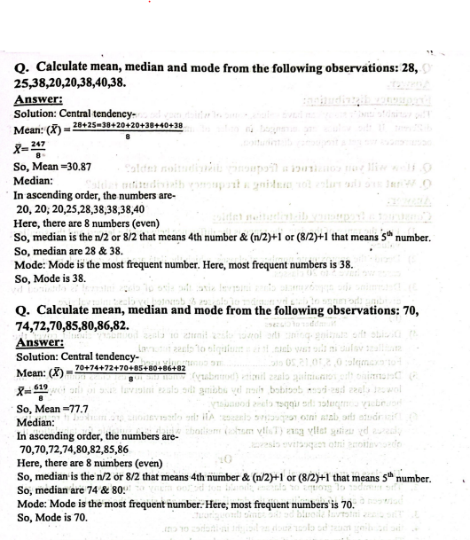 Mean and Median | CHAPTER-7 | Research Methodology